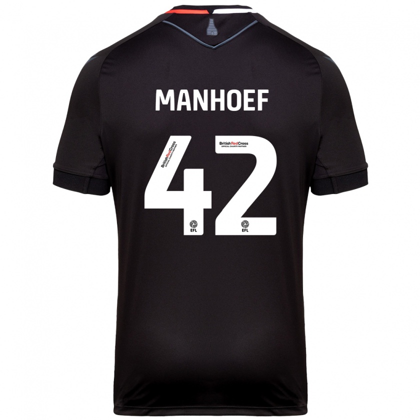 Kandiny Enfant Maillot Million Manhoef #42 Noir Tenues Extérieur 2024/25 T-Shirt