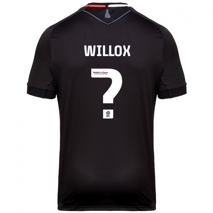 Kandiny Enfant Maillot Kieron Willox #0 Noir Tenues Extérieur 2024/25 T-Shirt