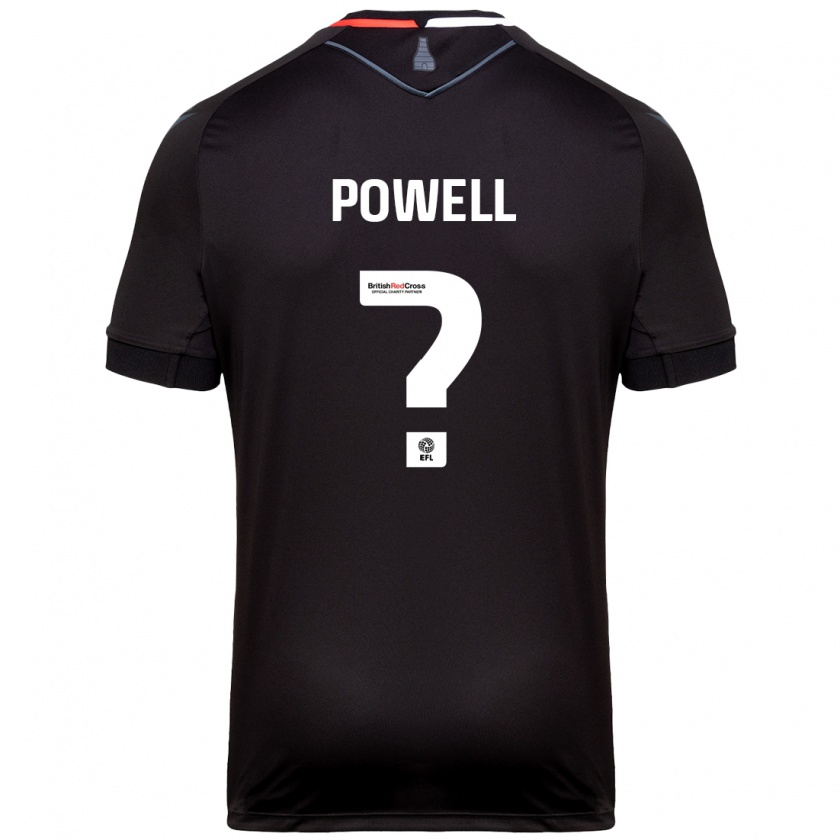 Kandiny Enfant Maillot Owen Powell #0 Noir Tenues Extérieur 2024/25 T-Shirt