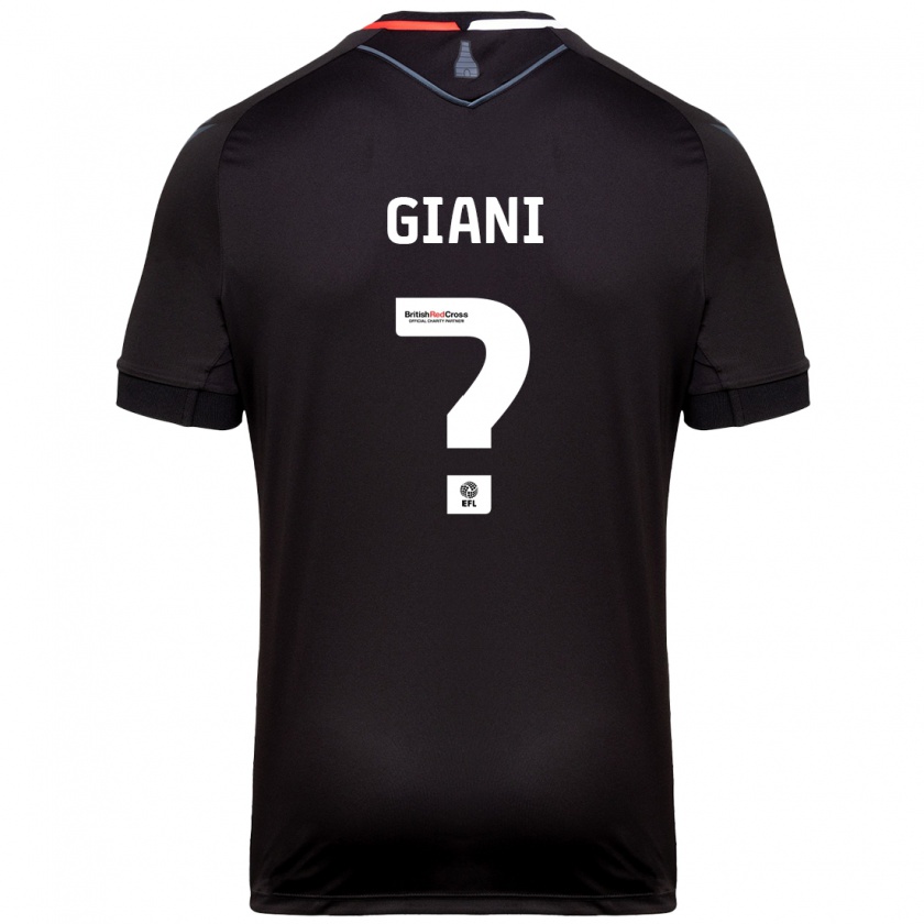 Kandiny Enfant Maillot Laurence Giani #0 Noir Tenues Extérieur 2024/25 T-Shirt