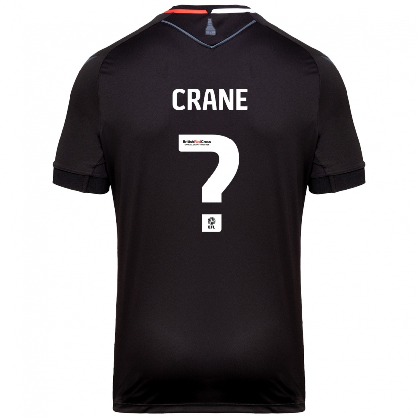 Kandiny Enfant Maillot Harry Crane #0 Noir Tenues Extérieur 2024/25 T-Shirt