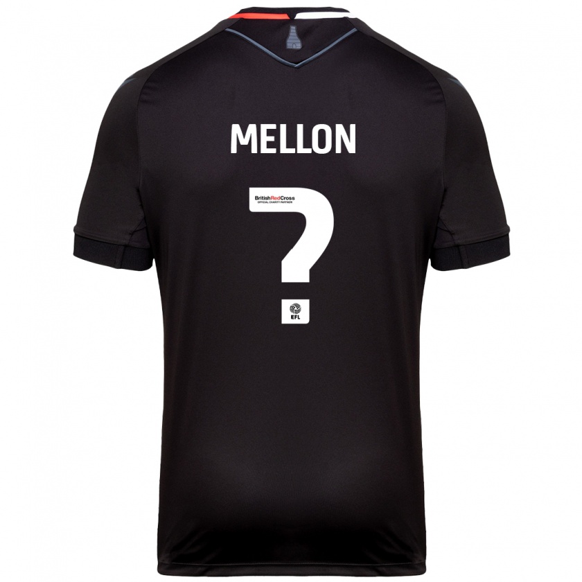 Kandiny Enfant Maillot Luke Mellon #0 Noir Tenues Extérieur 2024/25 T-Shirt