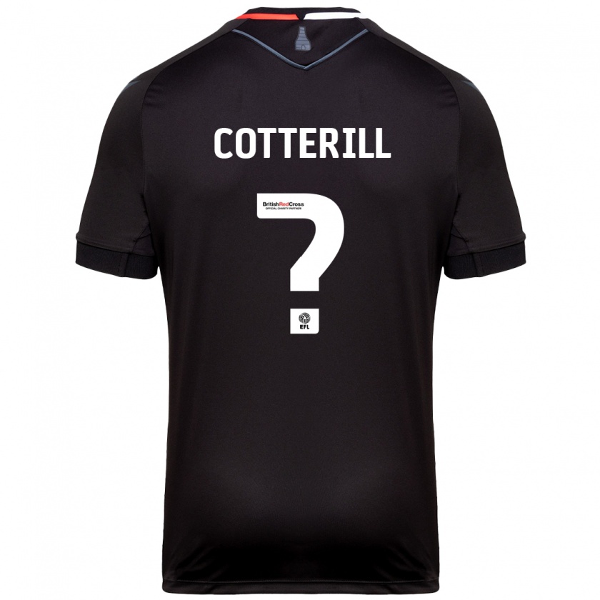 Kandiny Enfant Maillot Alex Cotterill #0 Noir Tenues Extérieur 2024/25 T-Shirt