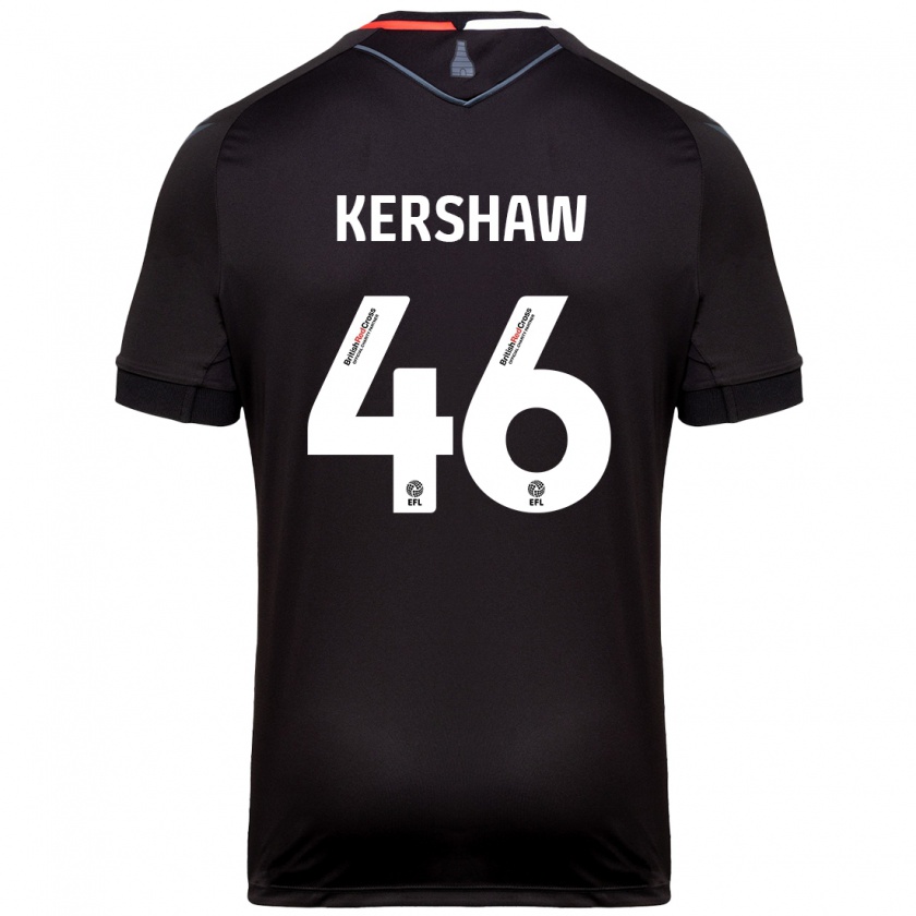 Kandiny Enfant Maillot Ben Kershaw #46 Noir Tenues Extérieur 2024/25 T-Shirt