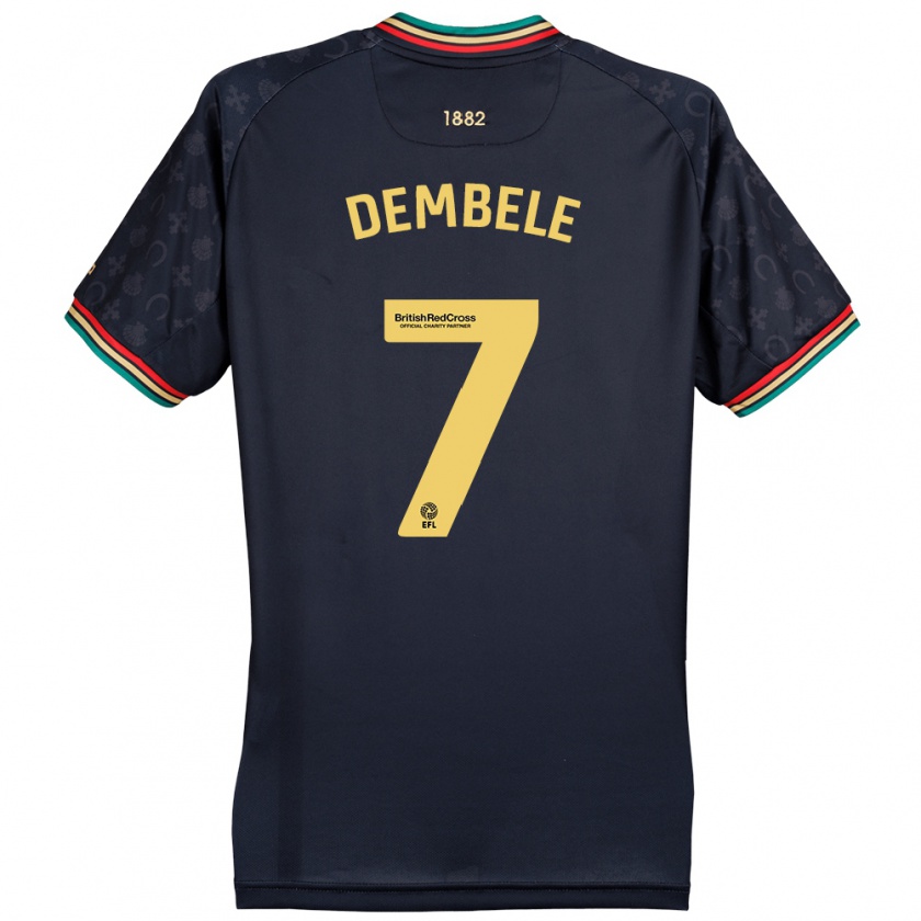 Kandiny Enfant Maillot Karamoko Dembélé #7 Bleu Marine Foncé Tenues Extérieur 2024/25 T-Shirt