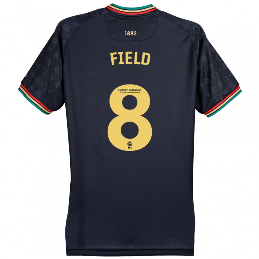 Kandiny Enfant Maillot Sam Field #8 Bleu Marine Foncé Tenues Extérieur 2024/25 T-Shirt