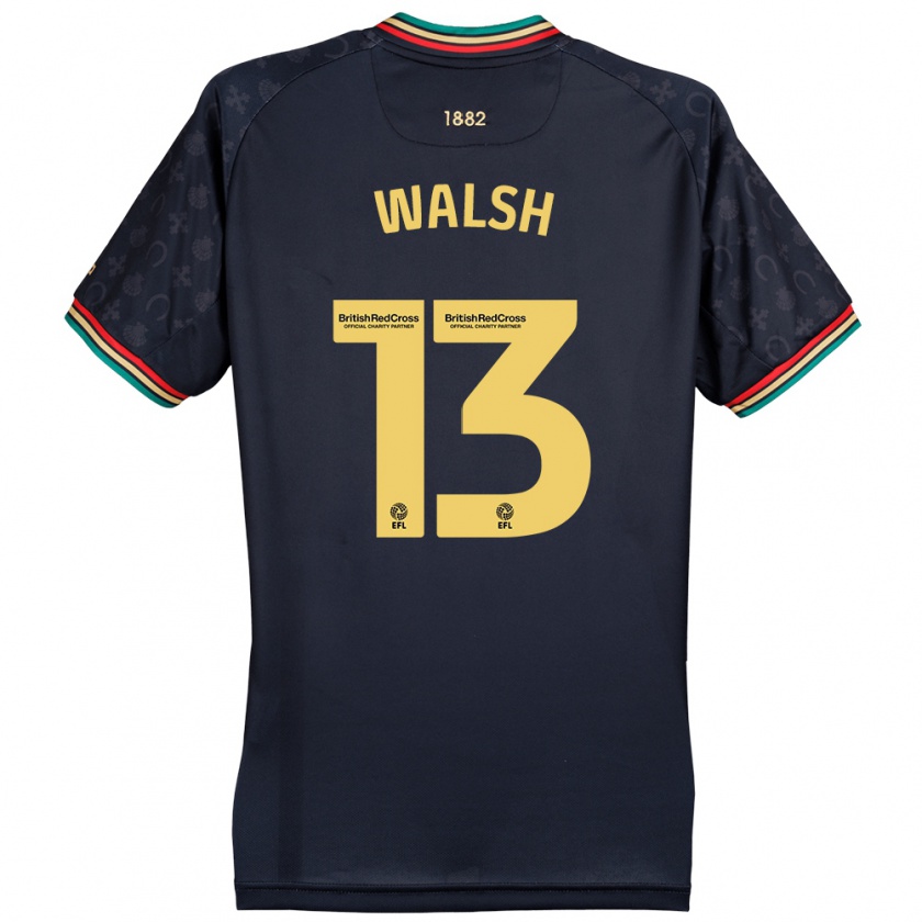 Kandiny Enfant Maillot Joe Walsh #13 Bleu Marine Foncé Tenues Extérieur 2024/25 T-Shirt