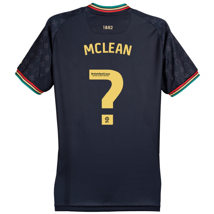 Kandiny Enfant Maillot Mason Mclean #0 Bleu Marine Foncé Tenues Extérieur 2024/25 T-Shirt