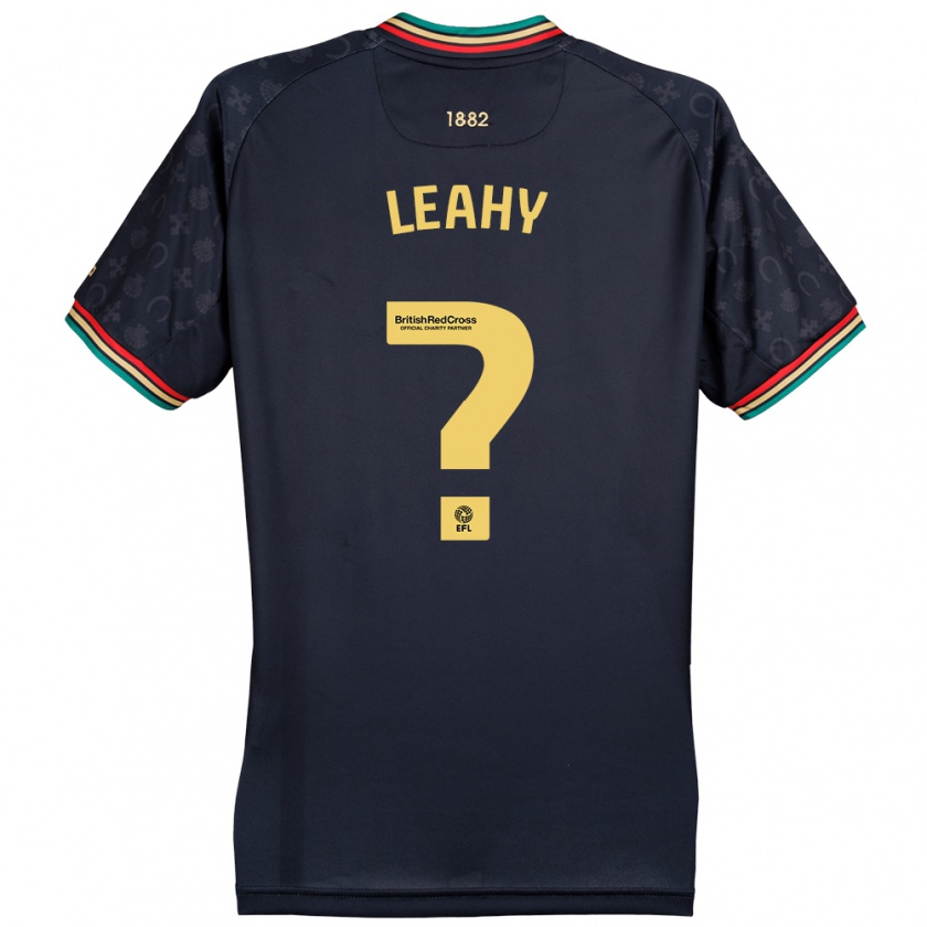 Kandiny Enfant Maillot Jake Leahy #0 Bleu Marine Foncé Tenues Extérieur 2024/25 T-Shirt