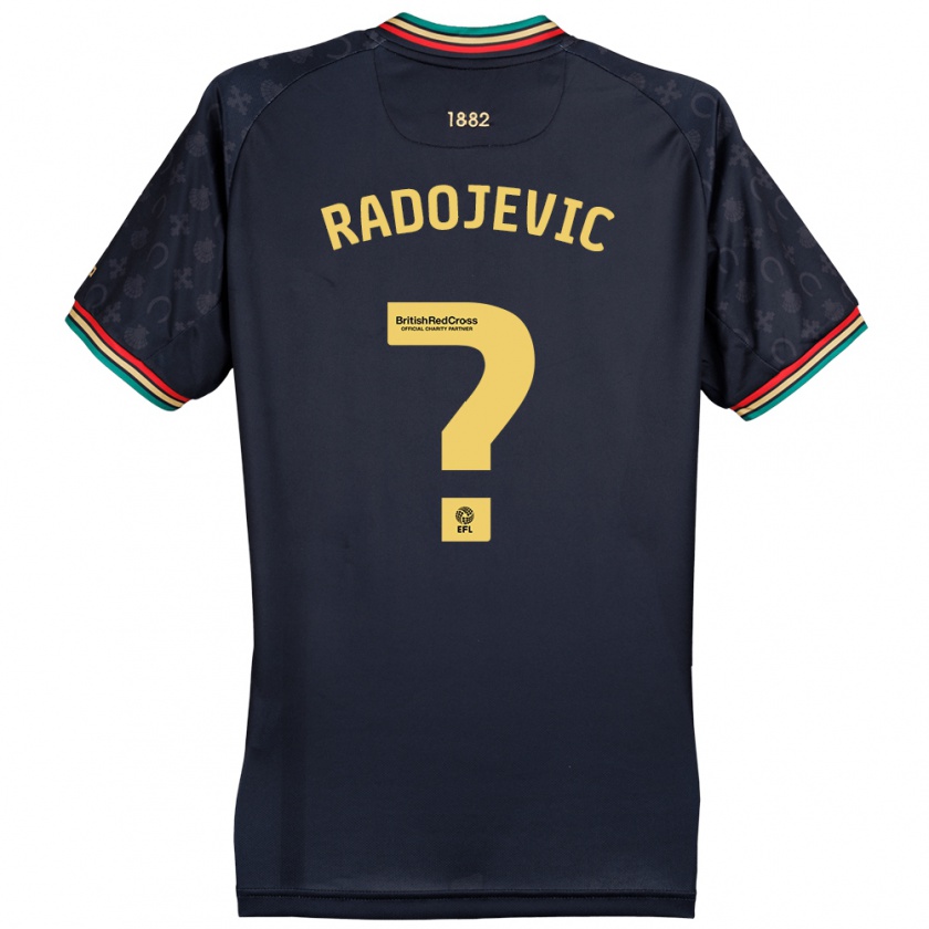 Kandiny Enfant Maillot Luka Radojevic #0 Bleu Marine Foncé Tenues Extérieur 2024/25 T-Shirt