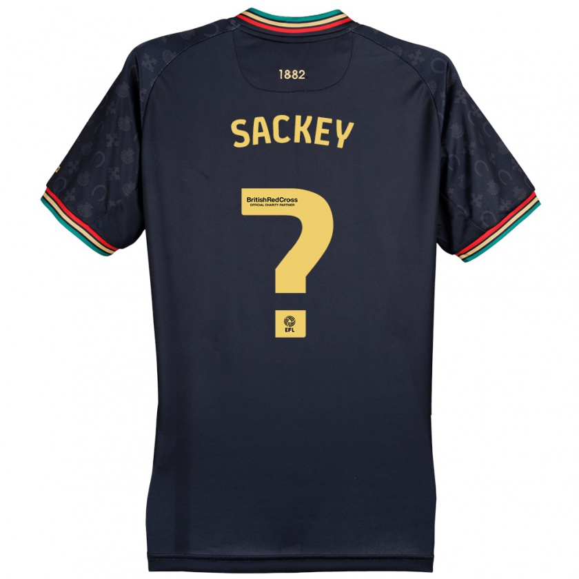 Kandiny Enfant Maillot Samuel Sackey #0 Bleu Marine Foncé Tenues Extérieur 2024/25 T-Shirt