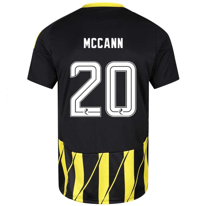 Kandiny Enfant Maillot Annalisa Mccann #20 Noir Jaune Tenues Extérieur 2024/25 T-Shirt