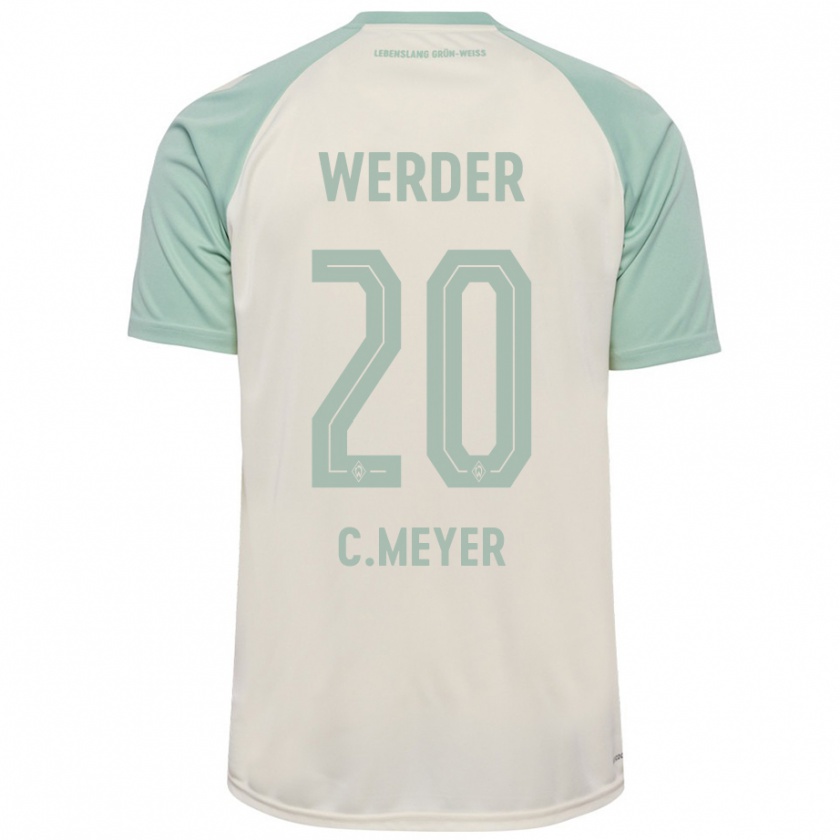 Kandiny Enfant Maillot Christin Meyer #20 Blanc Cassé Vert Clair Tenues Extérieur 2024/25 T-Shirt