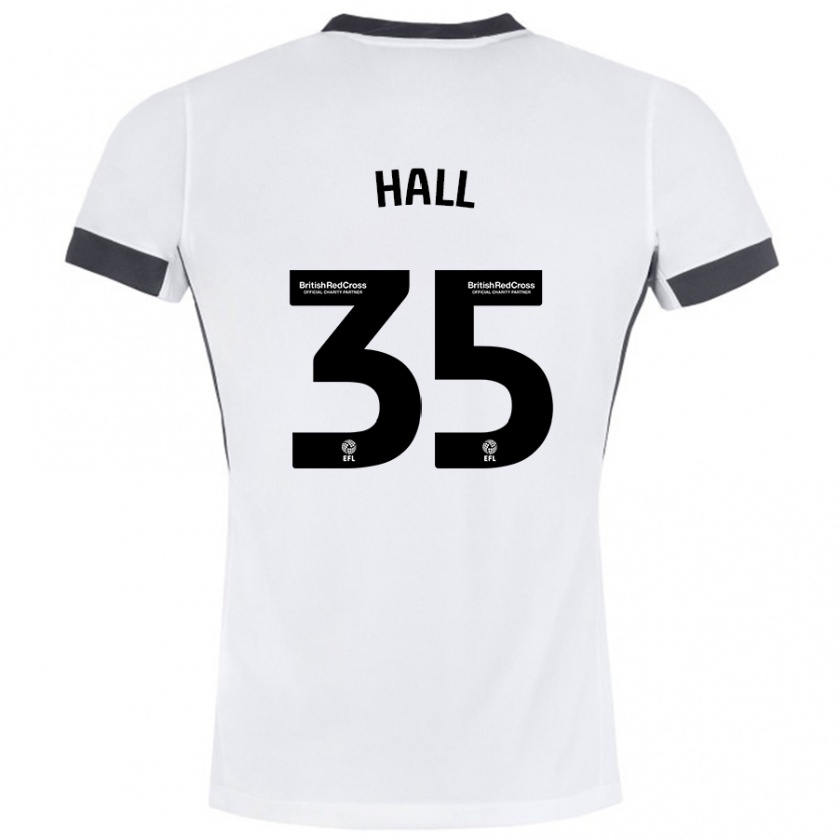 Kandiny Enfant Maillot George Hall #35 Blanc Noir Tenues Extérieur 2024/25 T-Shirt