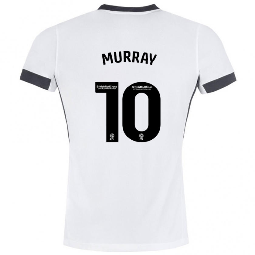 Kandiny Enfant Maillot Christie Harrison-Murray #10 Blanc Noir Tenues Extérieur 2024/25 T-Shirt