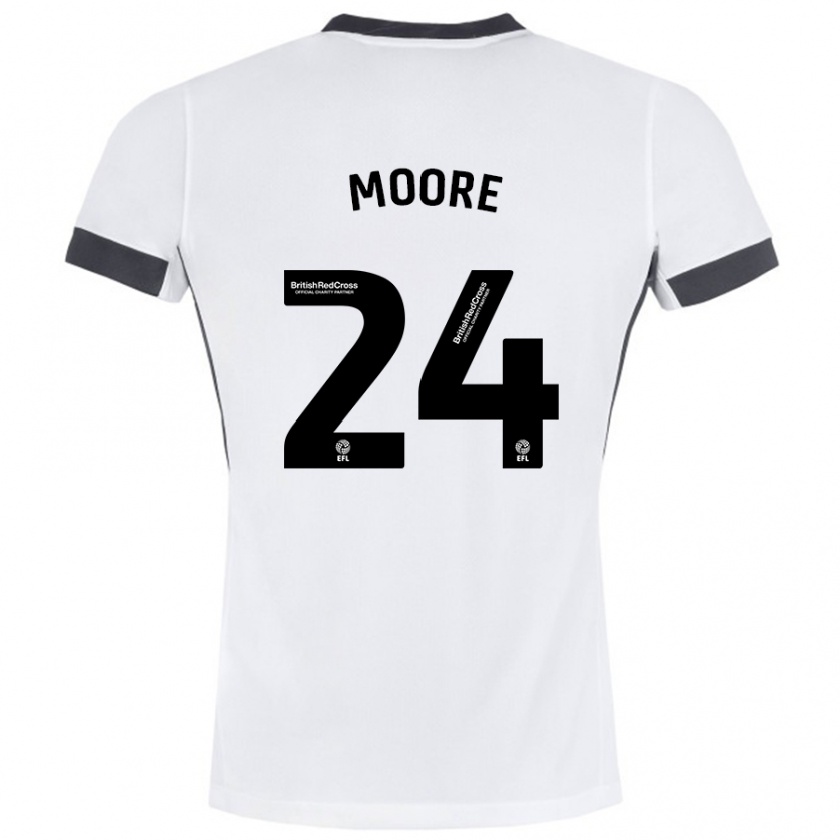 Kandiny Enfant Maillot Jade Ellis Moore #24 Blanc Noir Tenues Extérieur 2024/25 T-Shirt