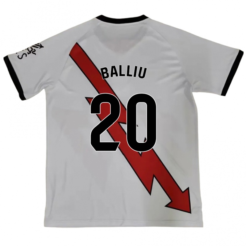 Kandiny Enfant Maillot Iván Balliu #20 Rouge Tenues Extérieur 2024/25 T-Shirt