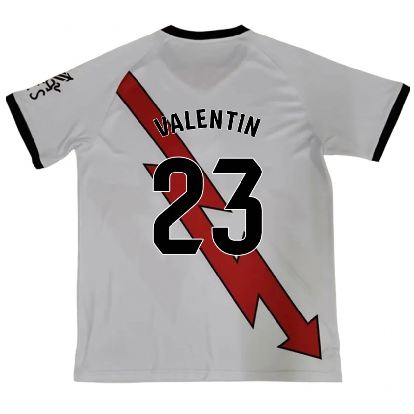 Kandiny Enfant Maillot Óscar Valentín #23 Rouge Tenues Extérieur 2024/25 T-Shirt