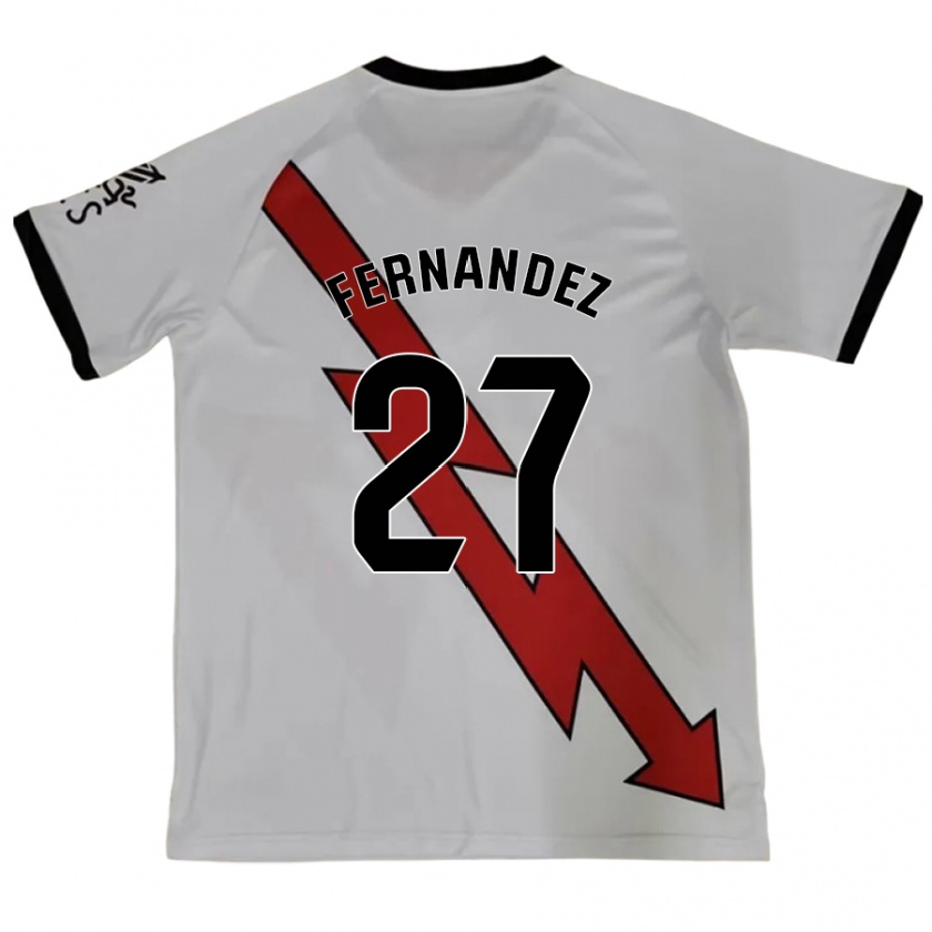 Kandiny Enfant Maillot Pelayo Fernández #27 Rouge Tenues Extérieur 2024/25 T-Shirt