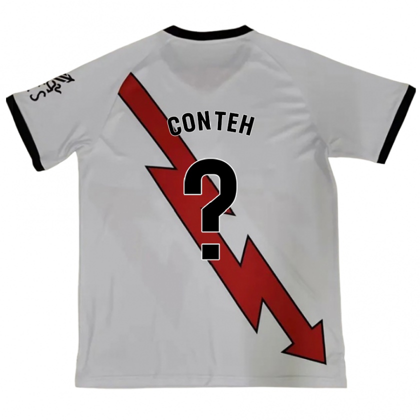 Kandiny Enfant Maillot Denis Conteh #0 Rouge Tenues Extérieur 2024/25 T-Shirt