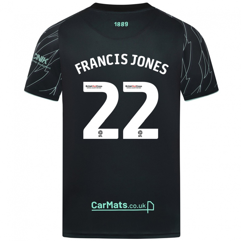 Kandiny Enfant Maillot Maria Francis-Jones #22 Noir Vert Tenues Extérieur 2024/25 T-Shirt