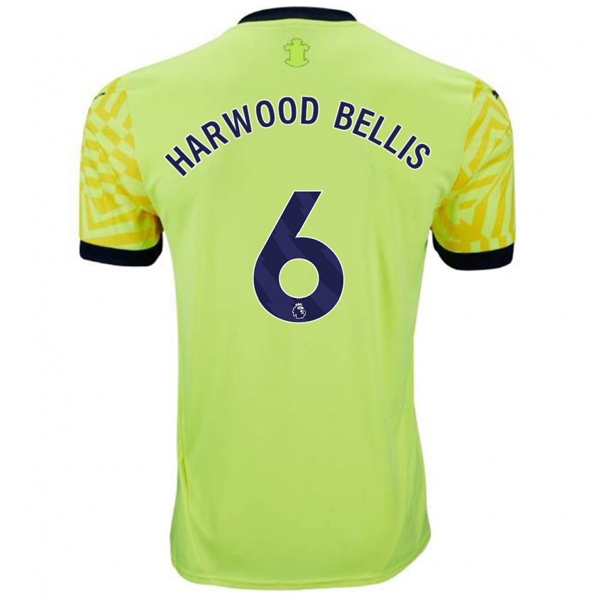 Kandiny Enfant Maillot Taylor Harwood-Bellis #6 Jaune Tenues Extérieur 2024/25 T-Shirt