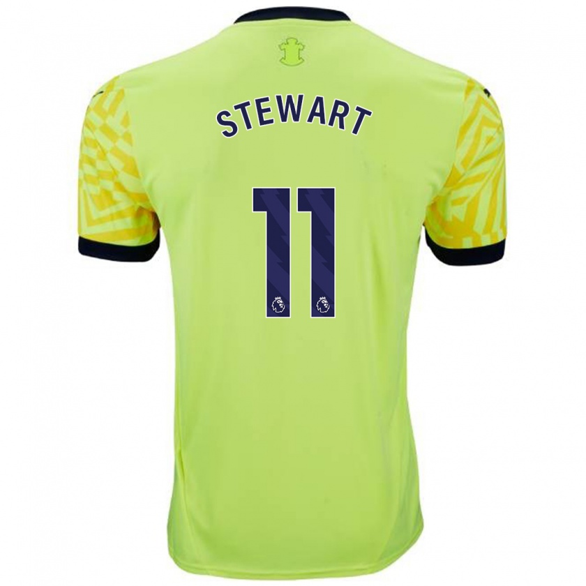 Kandiny Enfant Maillot Ross Stewart #11 Jaune Tenues Extérieur 2024/25 T-Shirt