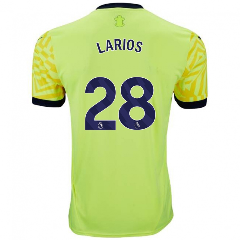 Kandiny Enfant Maillot Juan Larios #28 Jaune Tenues Extérieur 2024/25 T-Shirt