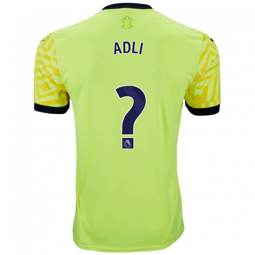 Kandiny Enfant Maillot Mohamed Adli #0 Jaune Tenues Extérieur 2024/25 T-Shirt