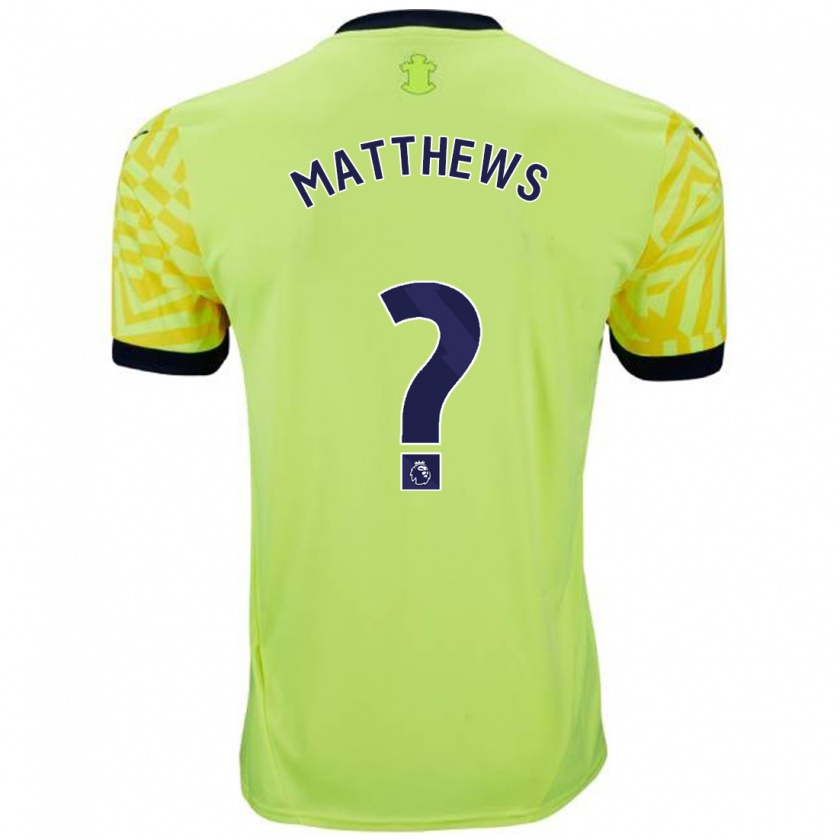 Kandiny Enfant Maillot Abdulhalim Okonola-Matthews #0 Jaune Tenues Extérieur 2024/25 T-Shirt