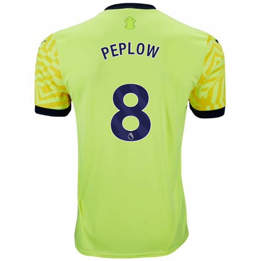 Kandiny Enfant Maillot Chloe Peplow #8 Jaune Tenues Extérieur 2024/25 T-Shirt