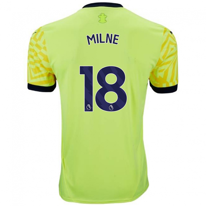 Kandiny Enfant Maillot Izzy Milne #18 Jaune Tenues Extérieur 2024/25 T-Shirt