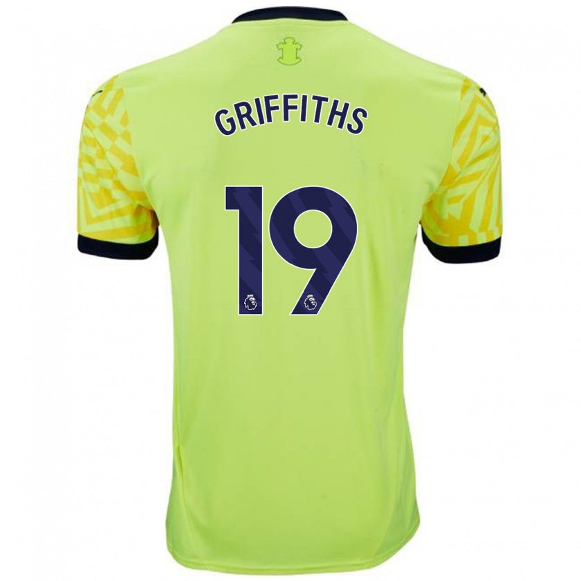 Kandiny Enfant Maillot Alice Griffiths #19 Jaune Tenues Extérieur 2024/25 T-Shirt