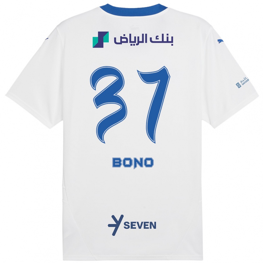 Kandiny Enfant Maillot Bono #37 Blanc Bleu Tenues Extérieur 2024/25 T-Shirt