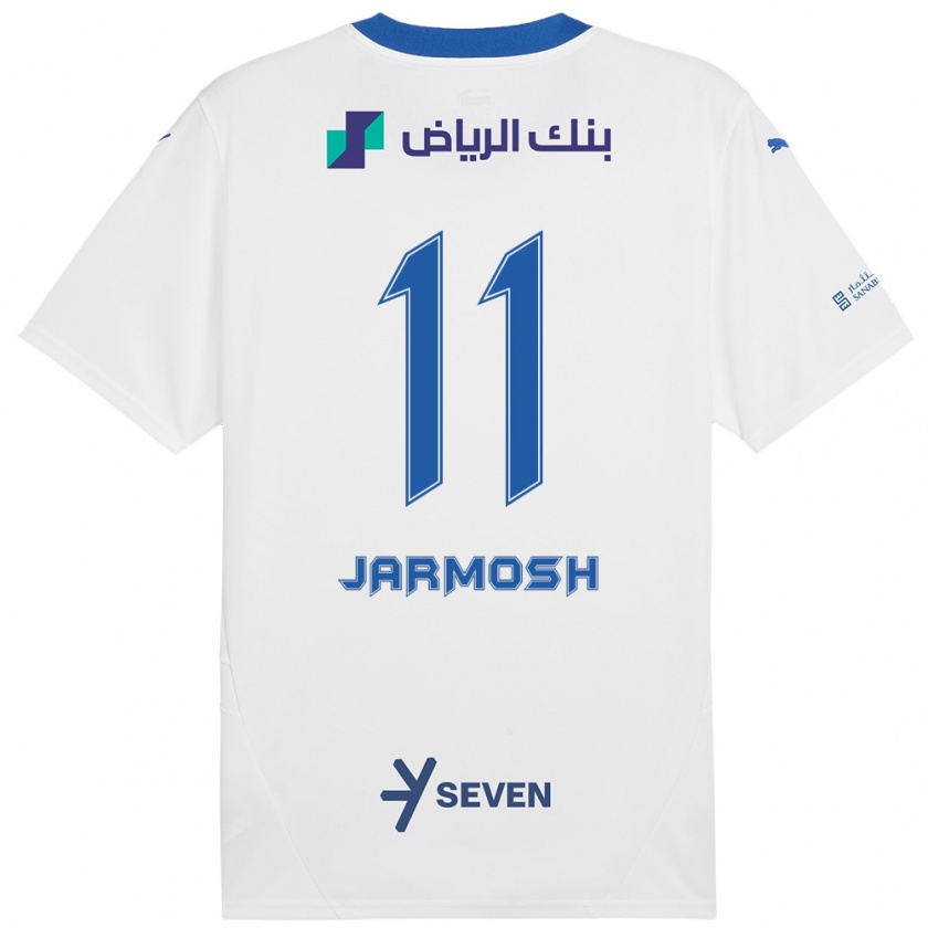 Kandiny Enfant Maillot Abdulaziz Jarmosh #11 Blanc Bleu Tenues Extérieur 2024/25 T-Shirt