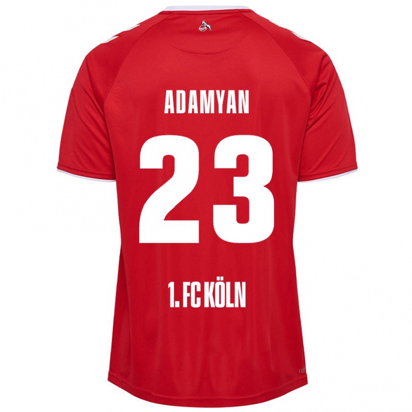 Kandiny Enfant Maillot Sargis Adamyan #23 Rouge Blanc Tenues Extérieur 2024/25 T-Shirt