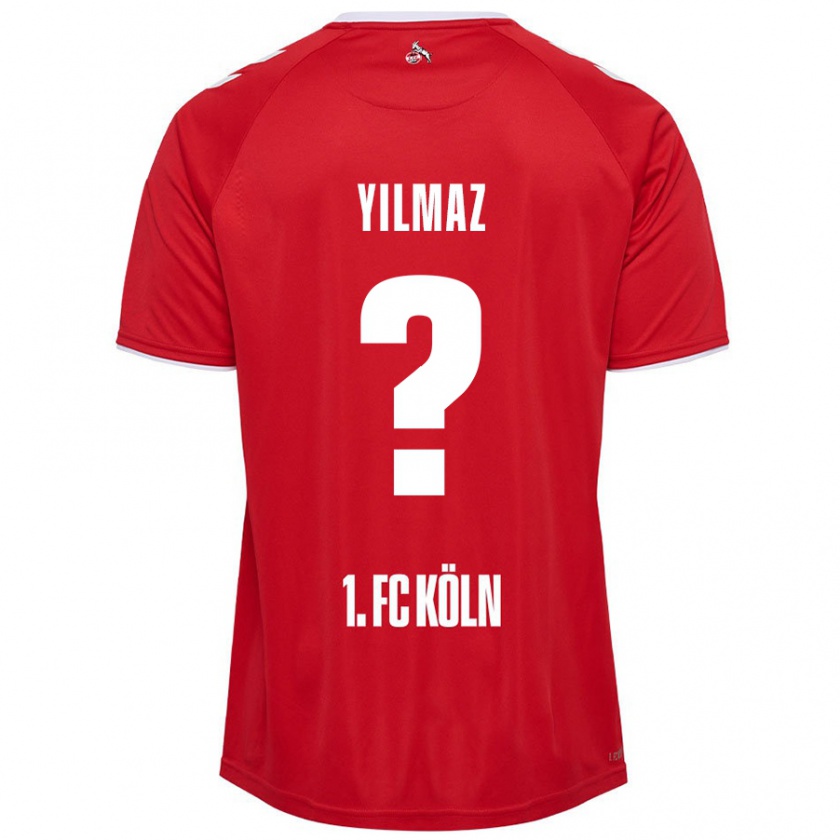 Kandiny Enfant Maillot Abdul-Malik Yilmaz #0 Rouge Blanc Tenues Extérieur 2024/25 T-Shirt