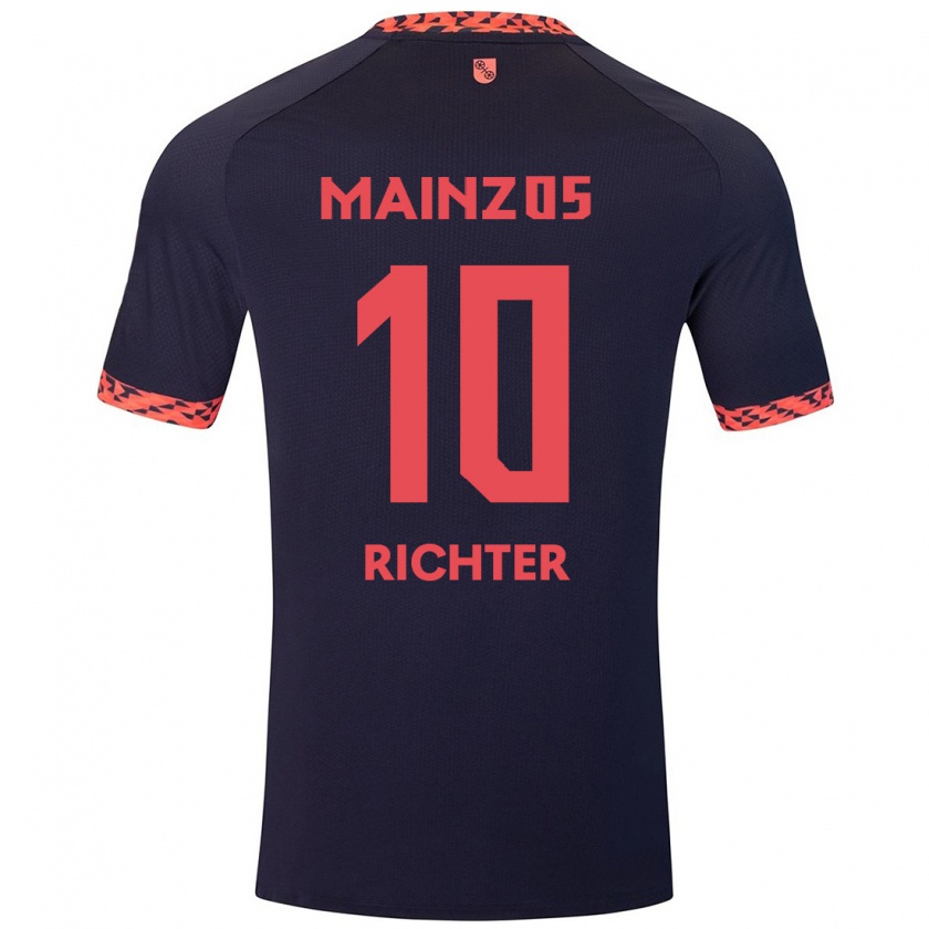 Kandiny Enfant Maillot Marco Richter #10 Bleu Corail Rouge Tenues Extérieur 2024/25 T-Shirt