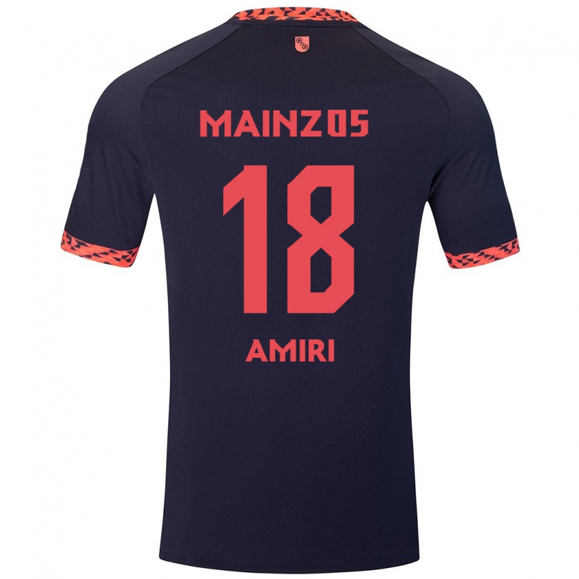 Kandiny Enfant Maillot Nadiem Amiri #18 Bleu Corail Rouge Tenues Extérieur 2024/25 T-Shirt