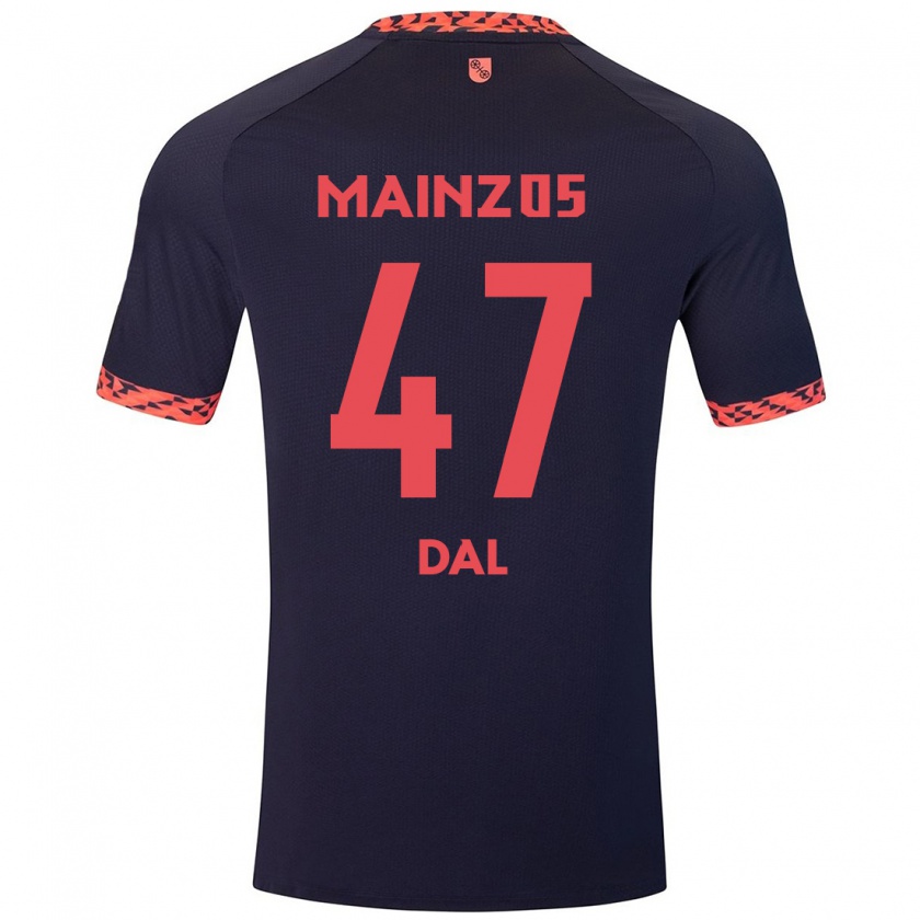 Kandiny Enfant Maillot Maxim Dal #47 Bleu Corail Rouge Tenues Extérieur 2024/25 T-Shirt