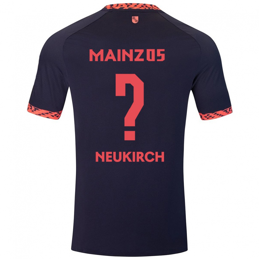 Kandiny Enfant Maillot Nico Neukirch #0 Bleu Corail Rouge Tenues Extérieur 2024/25 T-Shirt