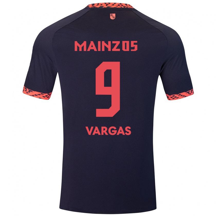 Kandiny Enfant Maillot Nayrobi Vargas #9 Bleu Corail Rouge Tenues Extérieur 2024/25 T-Shirt