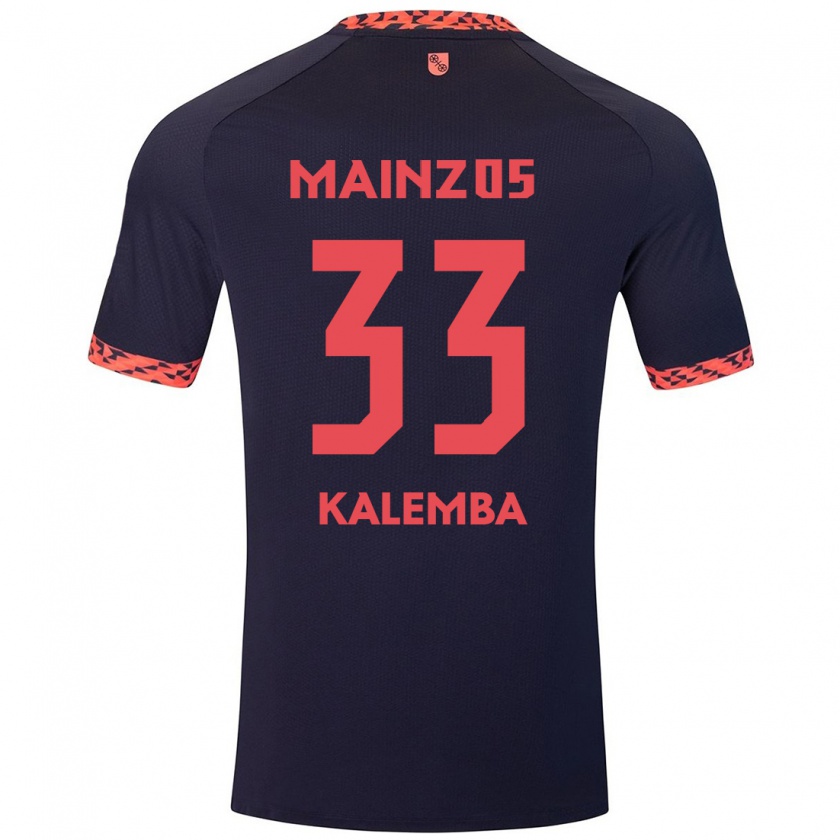 Kandiny Enfant Maillot Marcel Kalemba #33 Bleu Corail Rouge Tenues Extérieur 2024/25 T-Shirt