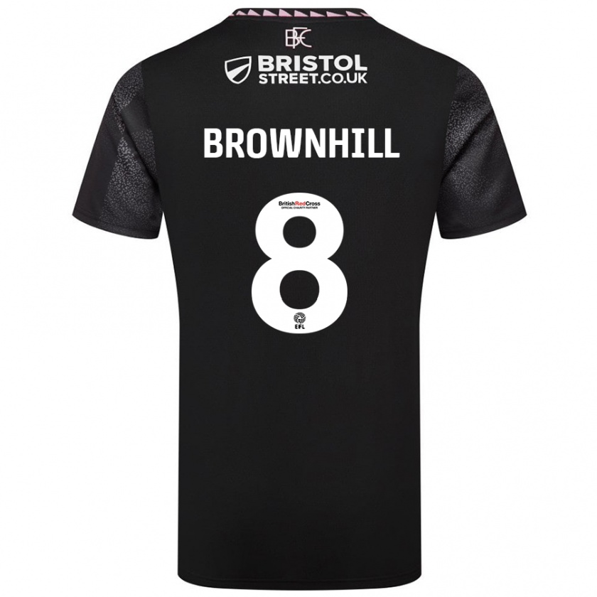 Kandiny Enfant Maillot Josh Brownhill #8 Noir Tenues Extérieur 2024/25 T-Shirt