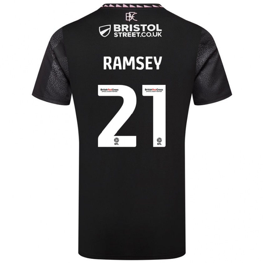 Kandiny Enfant Maillot Aaron Ramsey #21 Noir Tenues Extérieur 2024/25 T-Shirt