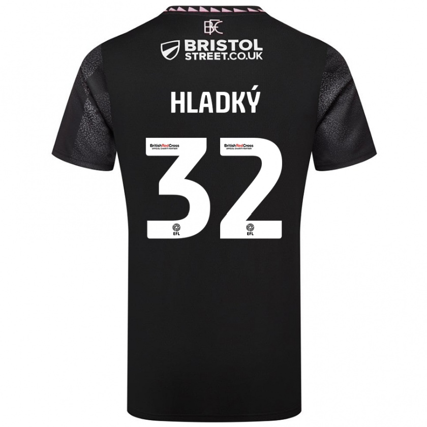 Kandiny Enfant Maillot Vaclav Hladky #32 Noir Tenues Extérieur 2024/25 T-Shirt