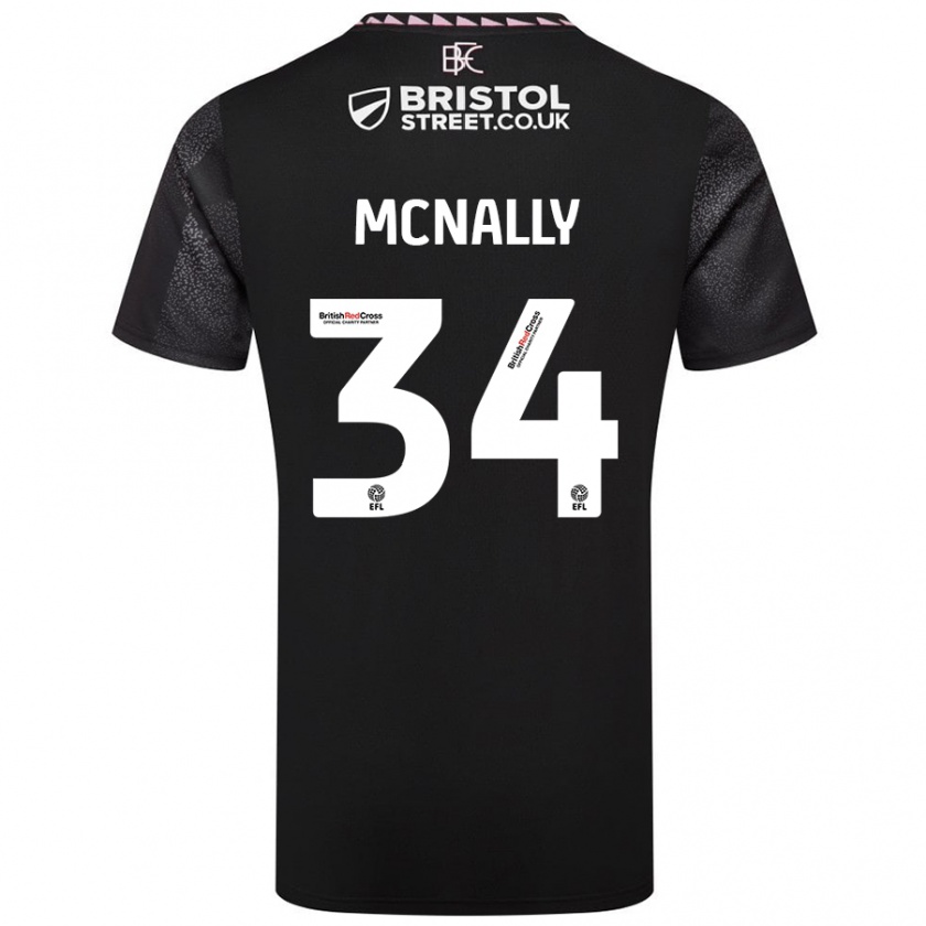 Kandiny Enfant Maillot Luke Mcnally #34 Noir Tenues Extérieur 2024/25 T-Shirt