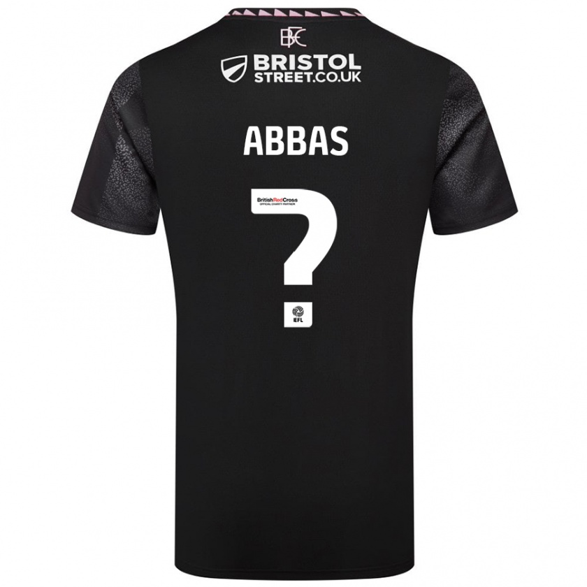 Kandiny Enfant Maillot Adam Abbas #0 Noir Tenues Extérieur 2024/25 T-Shirt