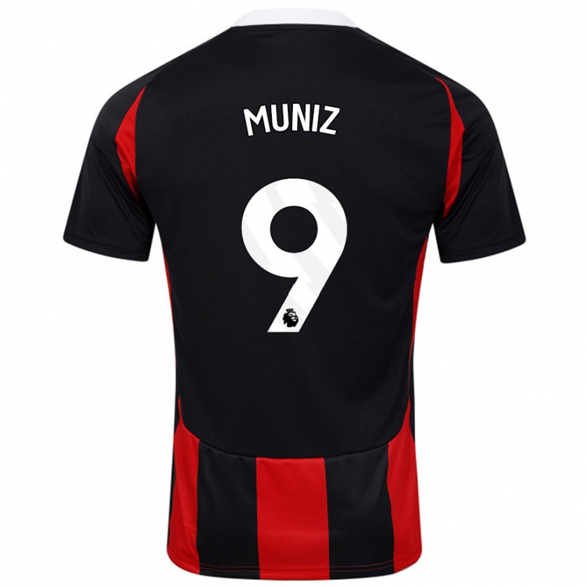 Kandiny Enfant Maillot Rodrigo Muniz #9 Noir Rouge Tenues Extérieur 2024/25 T-Shirt