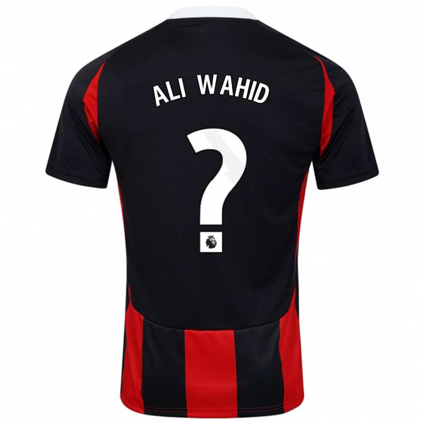 Kandiny Enfant Maillot Farhaan Ali Wahid #0 Noir Rouge Tenues Extérieur 2024/25 T-Shirt